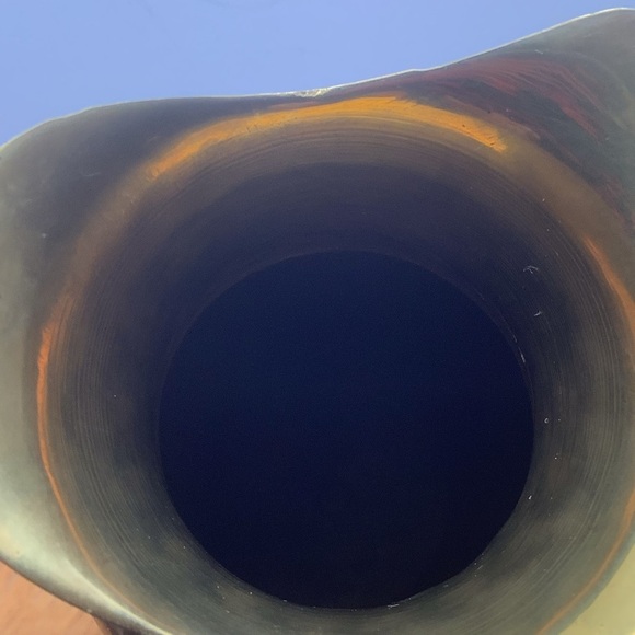 Renco India Etched Flower Brass Vase/Pitcher - Picture 11 of 11